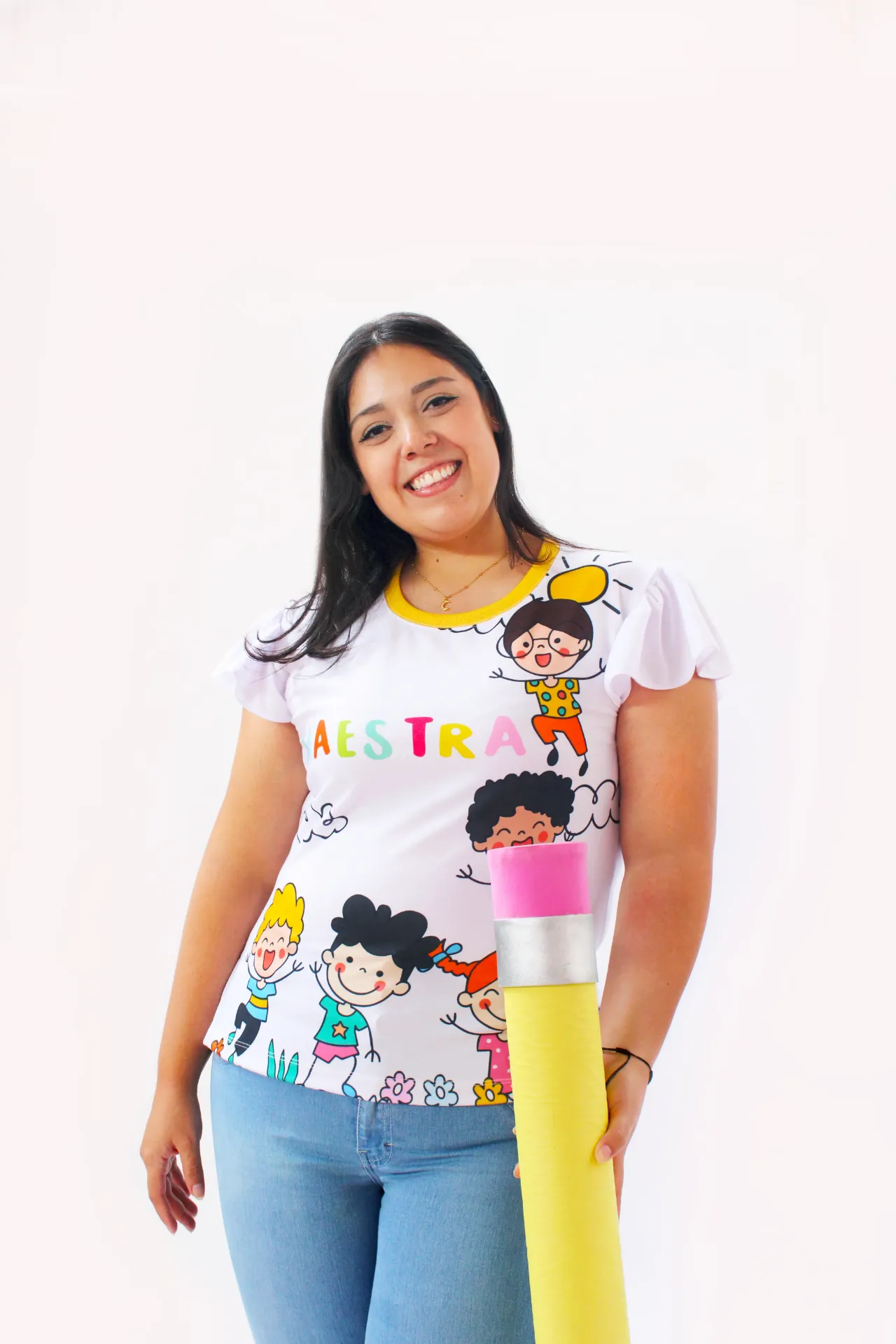 Teach-shirt Maestra niños (2XS, Normal)
