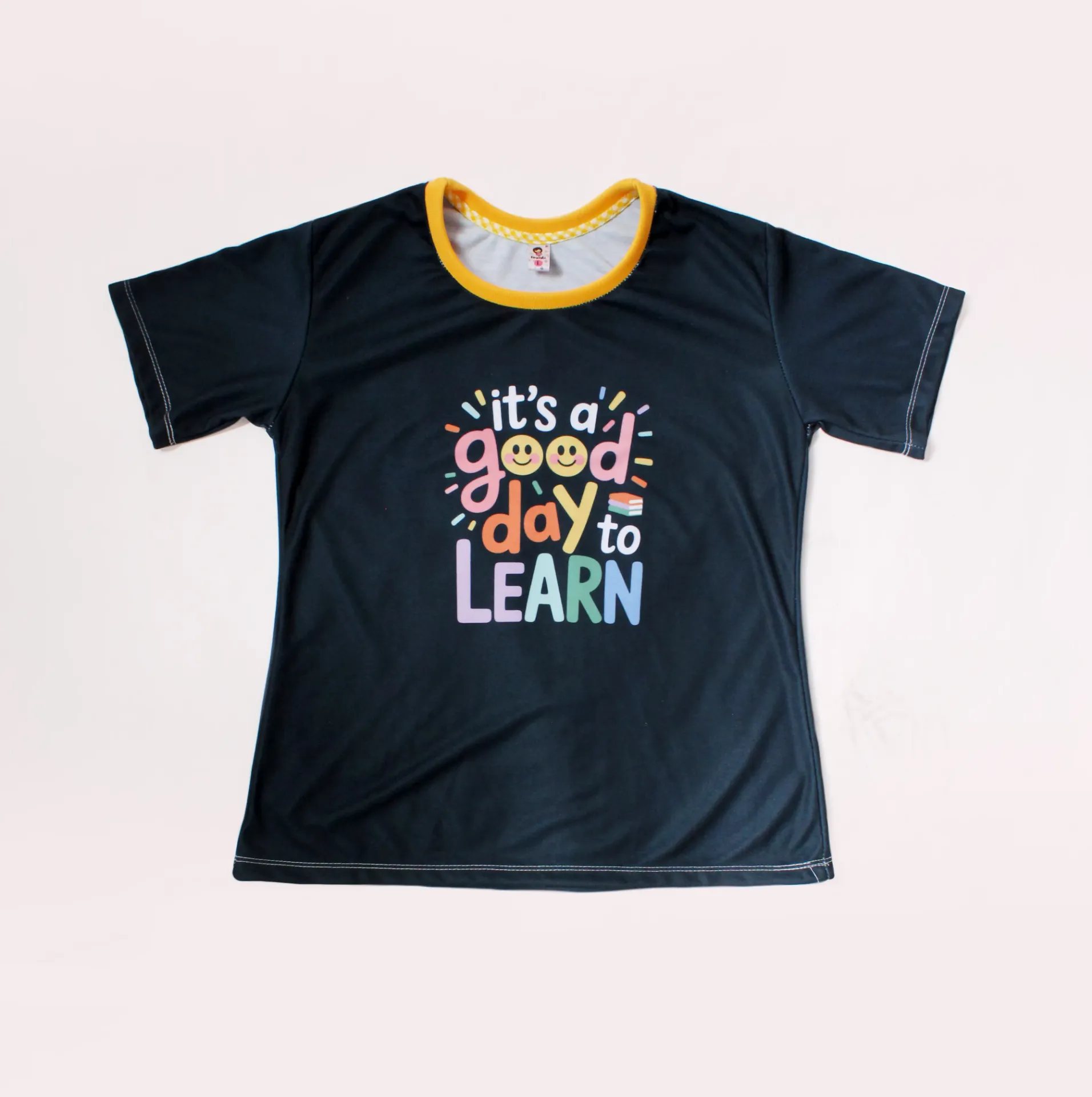 Teach-shirt Its a good day to learn Negro (2XS, Normal)
