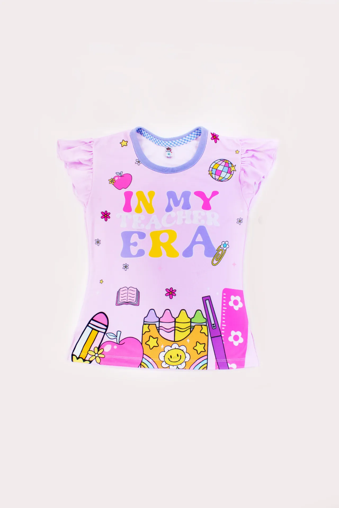 Teach-shirt In my teacher era útiles Rosa (2XS, Normal)