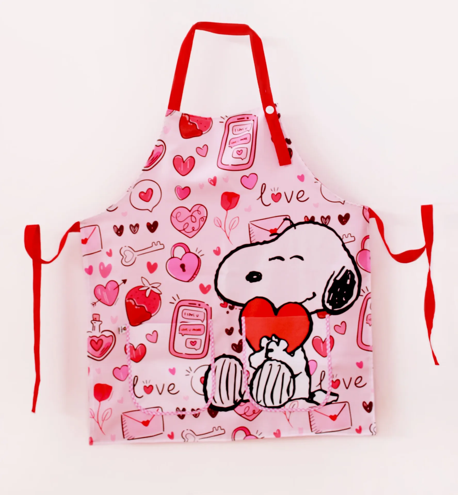 Mandil completo Snoopy corazones